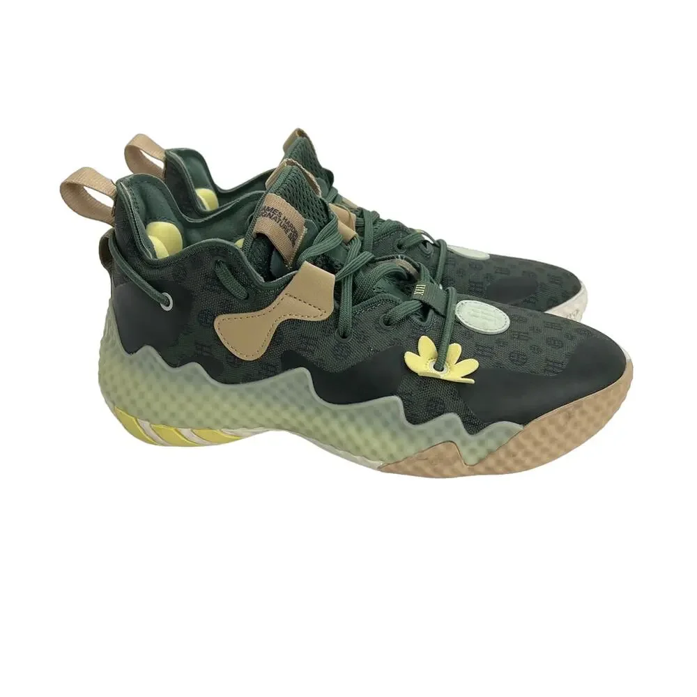 Adidas Men's Harden Vol. 6 Basketball Shoes Green Yellow Brown V6 Size 6 New